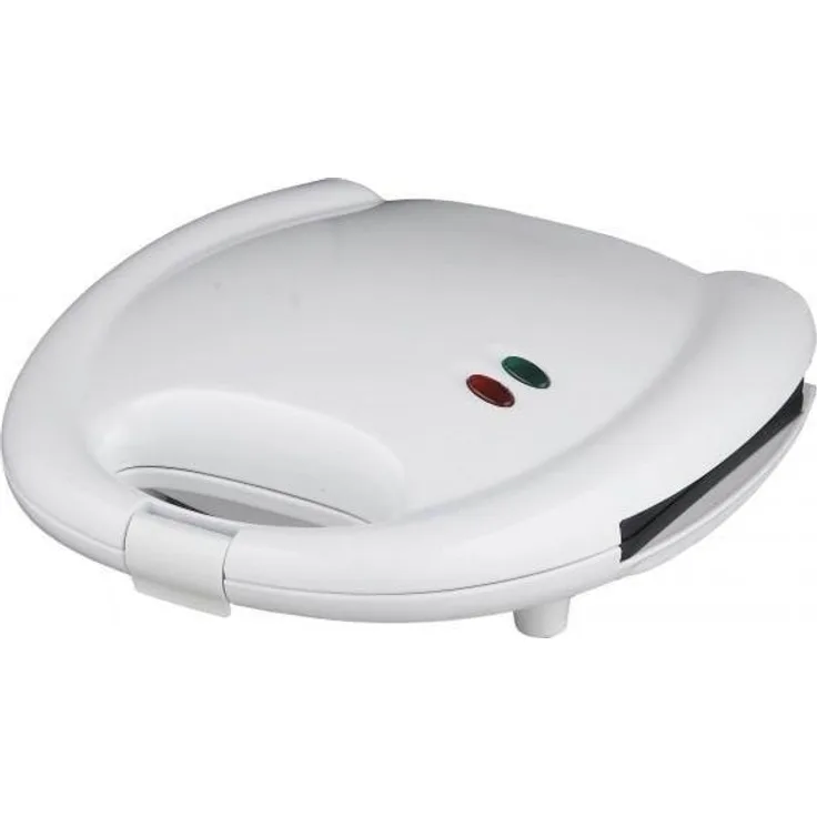 Ravanson OP-1050B Sandwichmaker, 750 Watt, für 4 Sandwiches, Anti-Rutsch-Füße, Kontrollleuchte, Kunststoff, weiß
