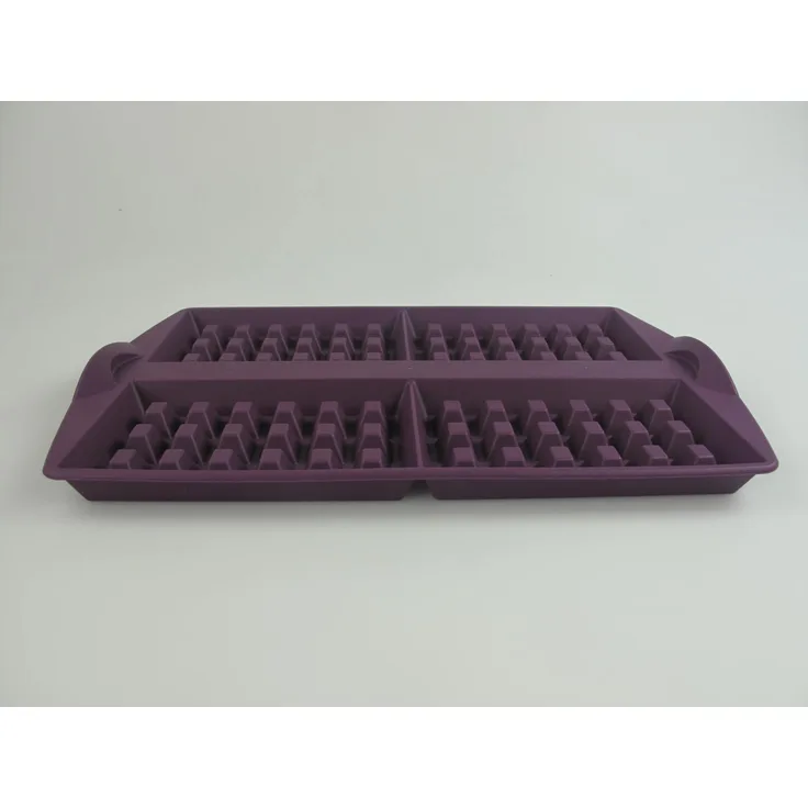 TUPPERWARE Backen Silikonform Waffeln lila Silikon Form Waffel Waffelfom H46
