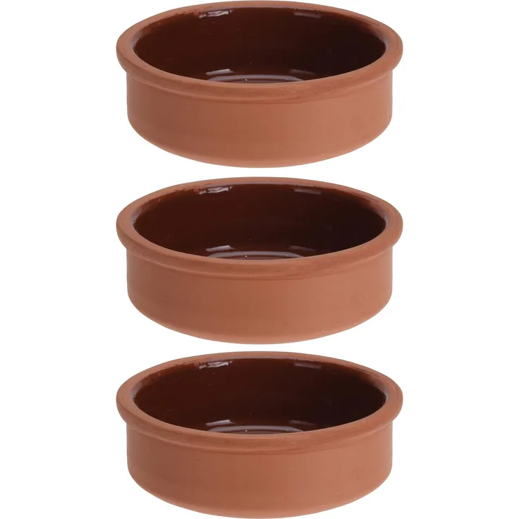 Terrakottafarbenes Tapas-Servierschälchen, 12 cm, 3 Stück - EH Excellent Houseware