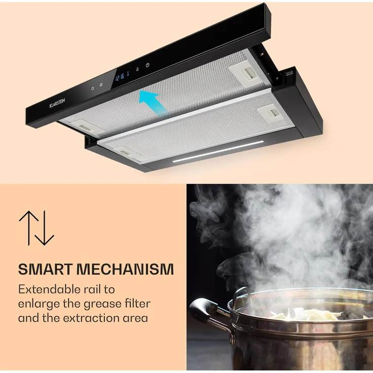 Klarstein Mariana Neo 60 Flachschirmhaube 60cm Abluft LED Schwarz – Bild 6