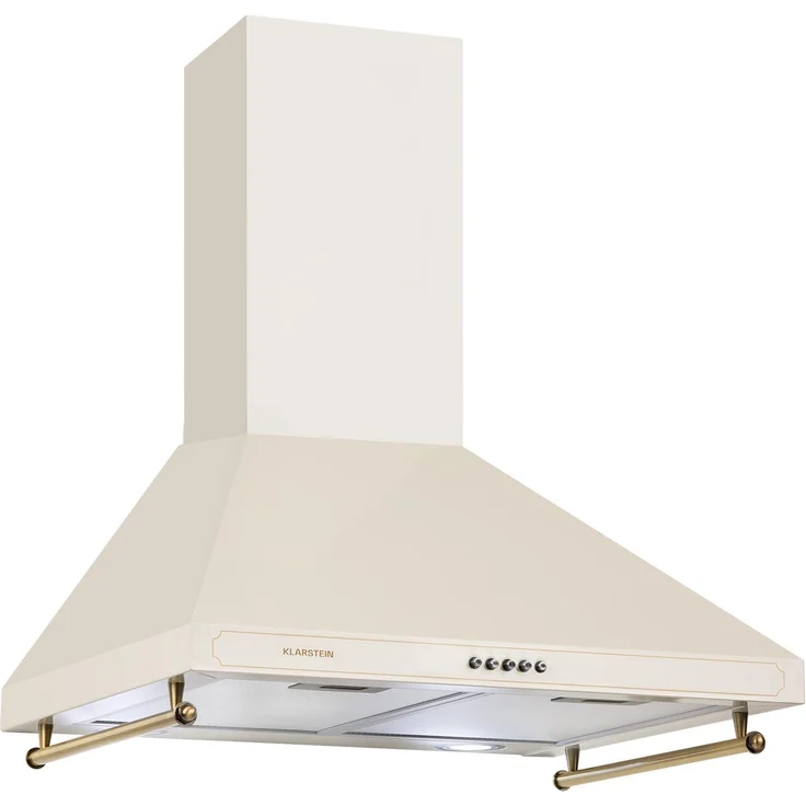 Klarstein Victoria Dunstabzugshaube 60cm Retro-Design 644,5m³-h 2 LED-Lampen Elfenbein – Bild 1