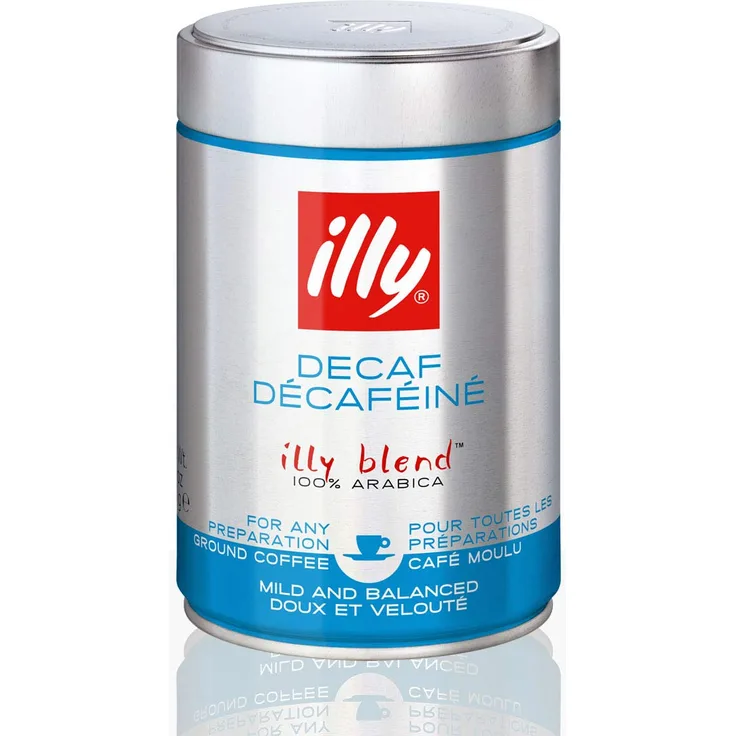 illy Espresso Decaf Entkoffeiniert - 12 x 250g Kaffee gemahlen, koffeinfreier Filterkaffee, 100% Arabica (Neues Design)