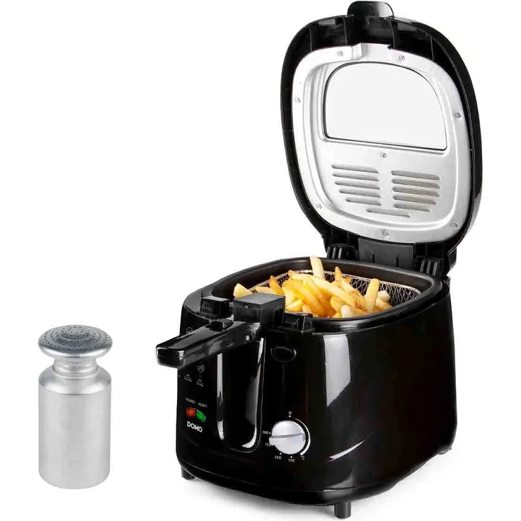 Domo DOS461FR Öl Fritteuse Single Fett Fritteuse Schnitzel & Champignons frittieren 2,5L 1800W
