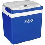 Zorn Z26 thermoelektrische Kühlbox, Energieeffizienzklasse E, 12 V, 230V, 25 Liter, blau, weiß