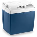 Mobicool ME24 12 V DC thermoelektrische Kühlbox, Energieeffizienzklasse E, 23 Liter, 12-230V, Tragegriff, blau, weiß