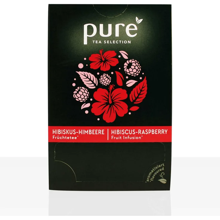 PURE Tea Selection Früchtetee Hibiskus & Himbeere 25 x 3g Tee Beutel