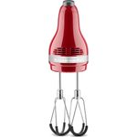 KitchenAid 5KHM6118EER Handmixer mit Flexi-Rührern, neues Modell 2022, 85 Watt, 6 Geschwindigkeiten, empire rot