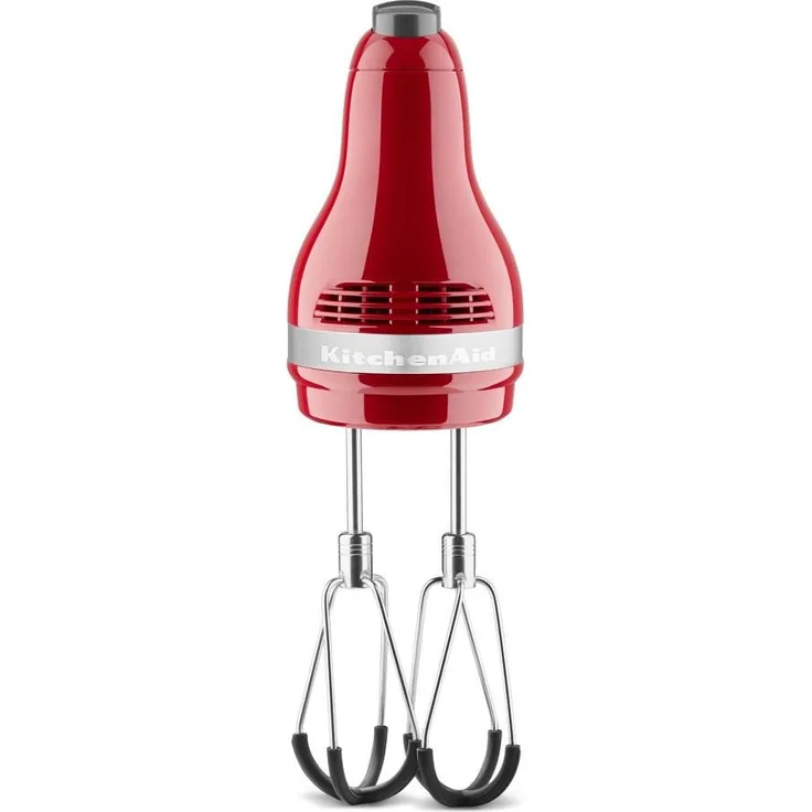 KitchenAid 5KHM6118EER Handmixer mit Flexi-Rührern, neues Modell 2022, 85 Watt, 6 Geschwindigkeiten, empire rot