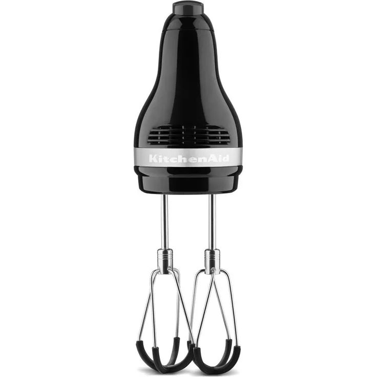 KitchenAid 5KHM6118EOB Handmixer mit Flexi-Rührern, neues Modell 2022, 85 Watt, 6 Geschwindigkeiten, onyx schwarz