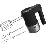 Beko HMM 81504 BX Handmixer, 500 Watt, 4 Geschwindigkeiten, Turbo, inkl. 2 Schneebesen und 2 Knethaken aus Edelstahl, schwarz