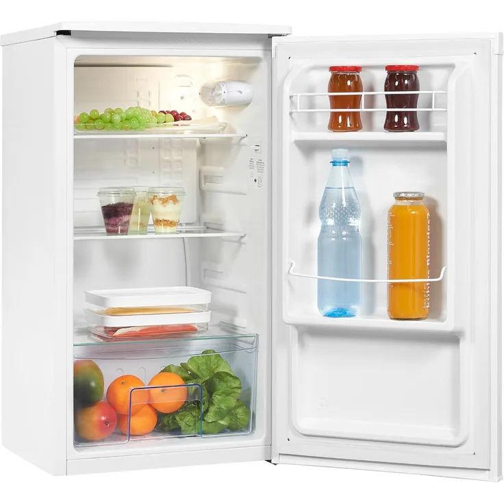 Exquisit KS85-V-091E Tisch-Kühlschrank, freistehend, weiß, Energieklasse E