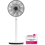 BALMUDA The GreenFan | Stand-/Tischventilator | DC Motor | Leise 13 dB | 1.5W Energie Sparen | 15m Reichweite | Design | Made in Japan | EGF-1700 (Weiß x Schwarz)2021 Neues Modell