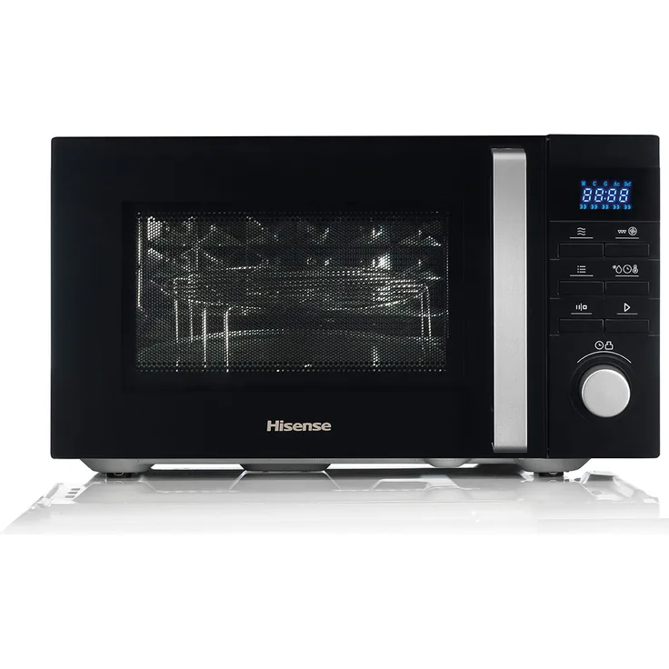 Hisense H25MOBS1HC Mikrowelle mit Grill und Heißluft, Standgerät, 25 Liter Garraum, 900 Watt, 7 Automatikprogramme, schwarz