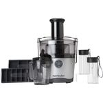 NutriBullet V07147 Pro Entsafter, 0,8 Liter, inkl. Stampfer, Trinkflaschen, Gefrierbehälter, schwarz
