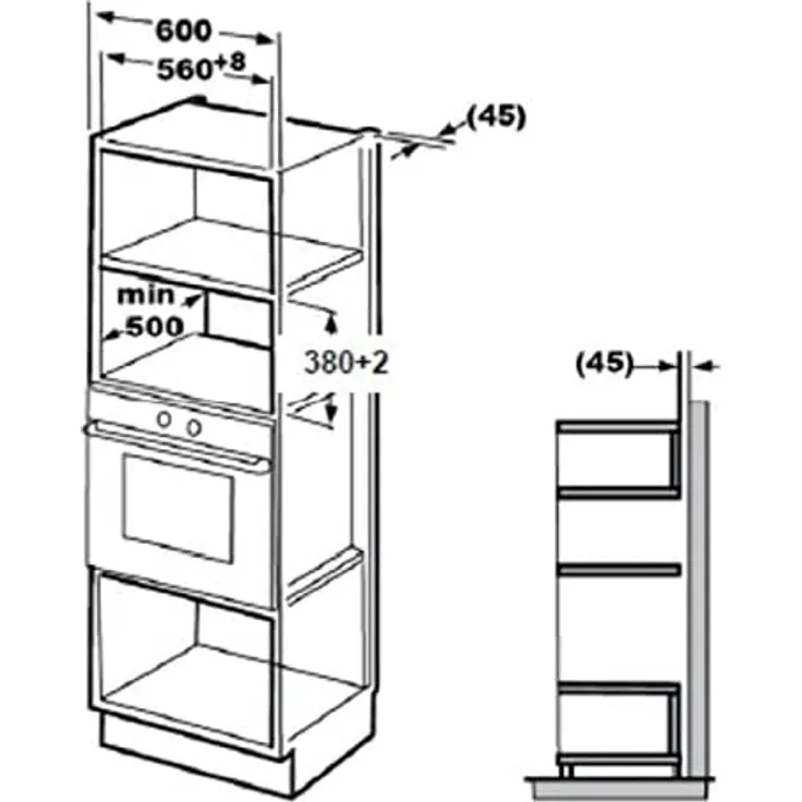 Beko BMGB 25333 BG Mikrowelle, Einbaugerät, 25 L Garraum, 900 W, mechanische Steuerung, Grill, schwarz - Preisvergleich