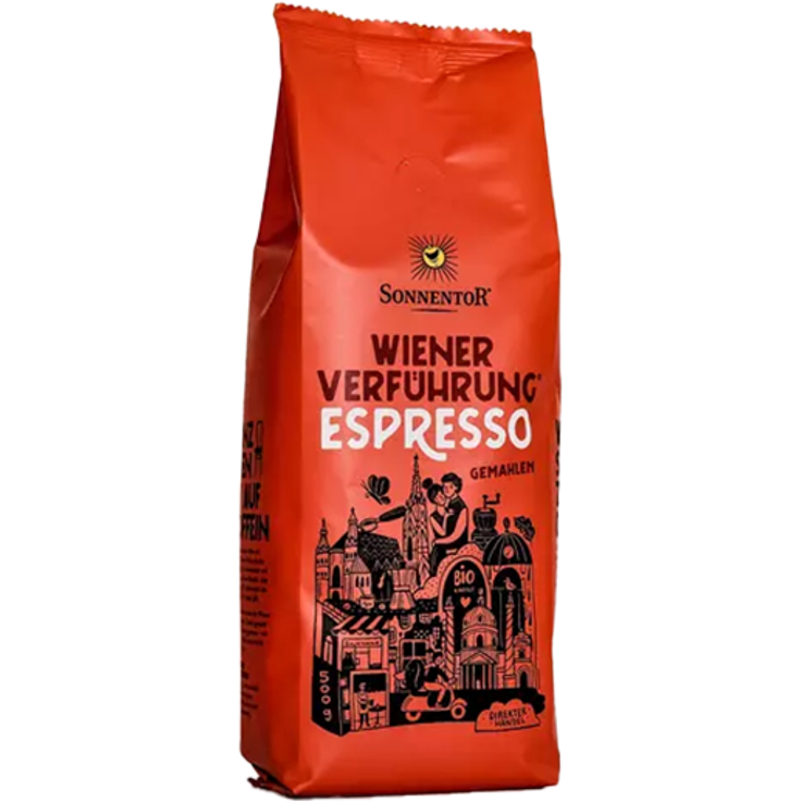 Sonnentor Wiener Verführung Bio-Kaffee Espresso, 500g gemahlen