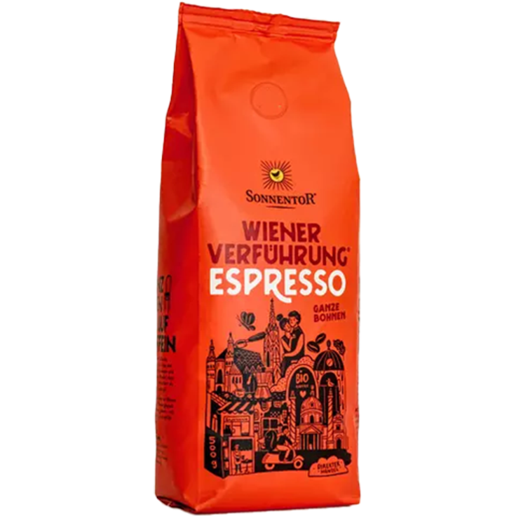 Sonnentor Wiener Verführung Bio-Kaffee Espresso, 500g ganze Bohne