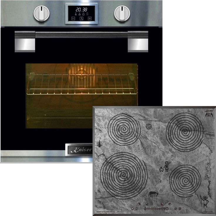Kaiser Herd-set ,Elektro Pyrolyse Backofen EH 6337+KCT 6705 FI Ära Induktionskochfeld 60 cm