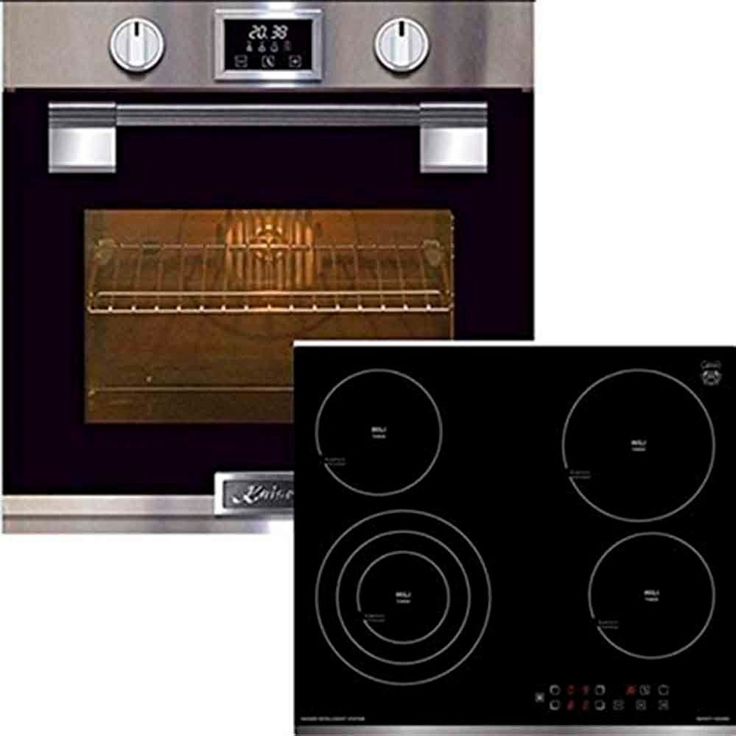 Kaiser Herd-set ,Elektro Pyrolyse Backofen EH 6337+KCT 6703 F Glaskeramik Kochfeld 60 cm