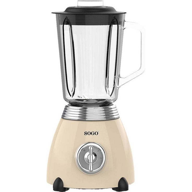 SOGO Human Technology BAT-SS-5565 Standmixer, 1,5 Liter, 500 Watt, beige metallic