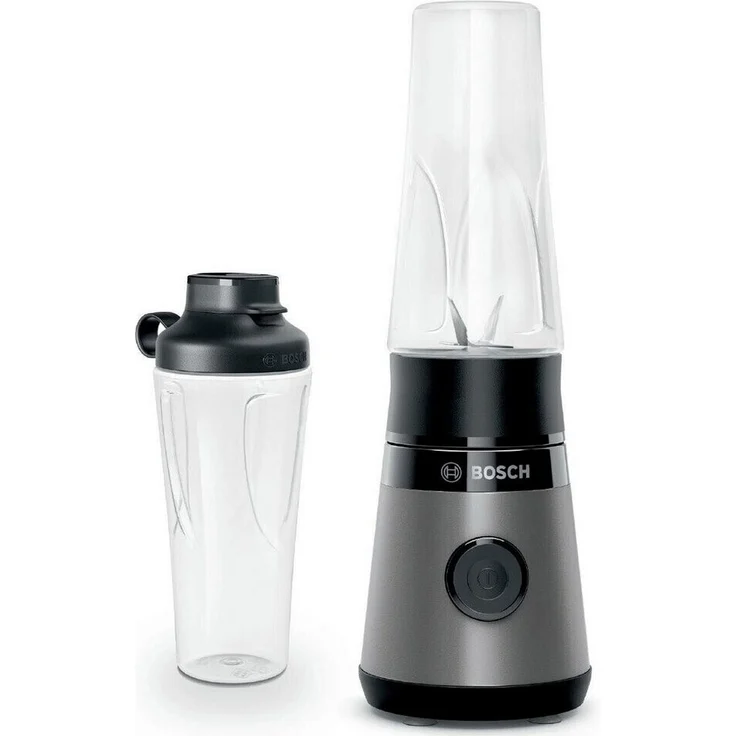 Bosch MMB2111S Standmixer, 450 Watt, 0,6 Liter, FlowBooster, inkl. Trinkflasche, schwarz-silber – Bild 1