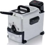 Tefal FR701616 Deep Fryer Oleoclean Compact Fritteuse, 2 Liter, mit Öl, silber, schwarz