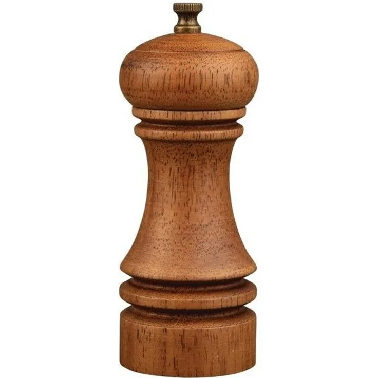 Olympia Salz- und Pfeffermühle Holz 15cm, Einstellbarer Mahlmechanismus, Antikoptik