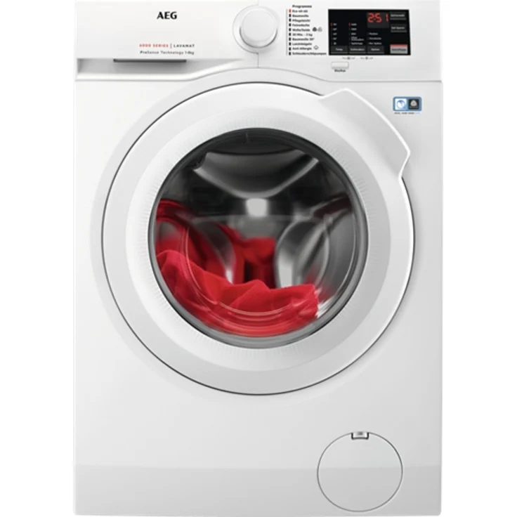 AEG L6FBA51480, Frontlader-Waschmaschine, A, Fassungsvermögen 8 kg, Standgerät, Breite 60 cm – Bild 1