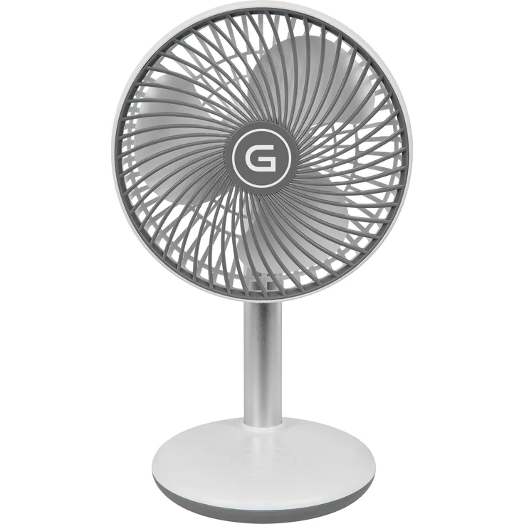 Gutfels Tischventilator VENTI 3010 R, platzsparender Akku-Ventilator mit bis zu 12 Stunden Laufzeit