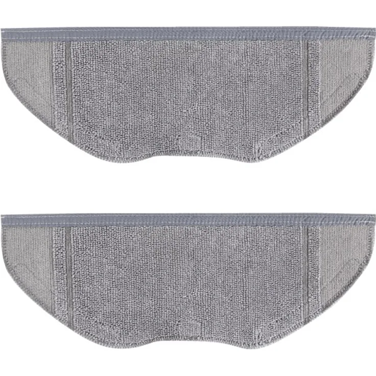 Eufy T29240A1 Mikrofaser-Wischbezug, 2 Stück, Grau, Zubehör kompatibel mit Eufy RoboVac L70 Hybrid