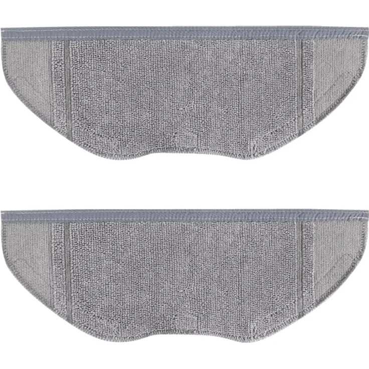 Eufy T29240A1 Mikrofaser-Wischbezug, 2 Stück, Grau, Zubehör kompatibel mit Eufy RoboVac L70 Hybrid