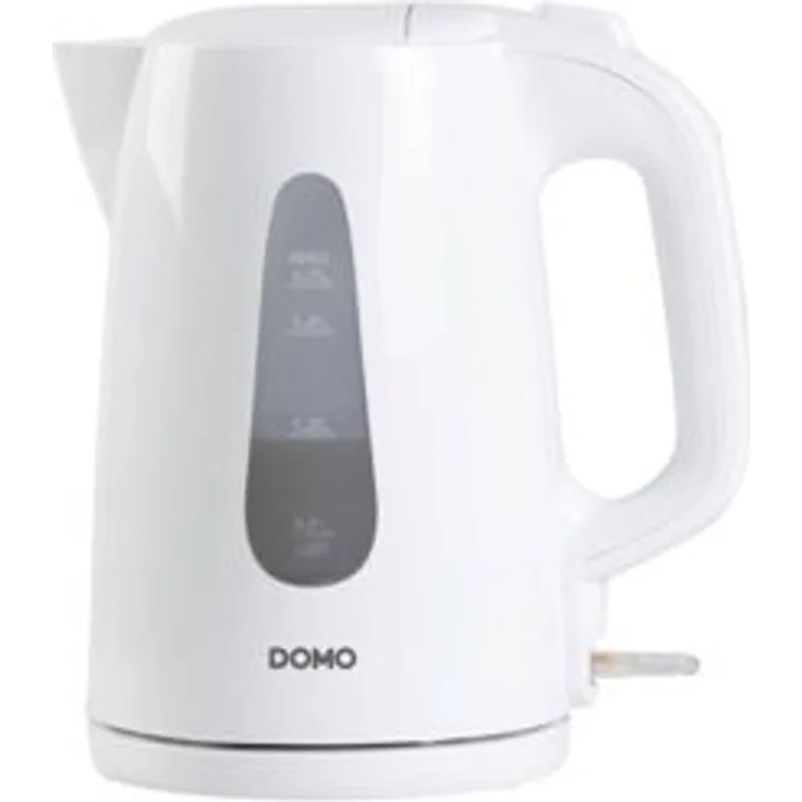 Domo DO9255WK Wasserkocher, 2200 Watt, 1,7 Liter, schnurlos, Wasserstandsanzeige, Kunststoff, weiß