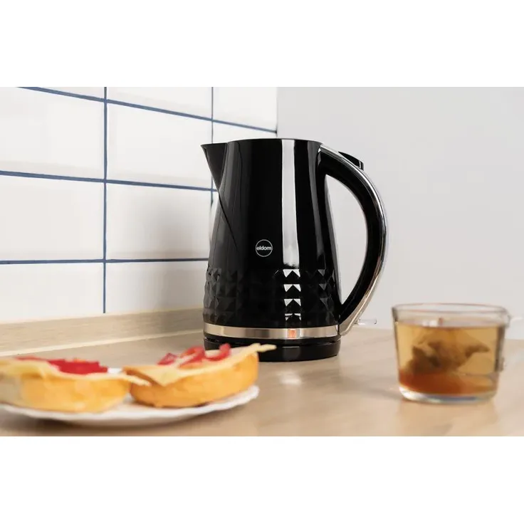 Eldom C270C OSS Wasserkocher, 1.7 Liter, 2150 W, Wasserstandsanzeige, schwarz