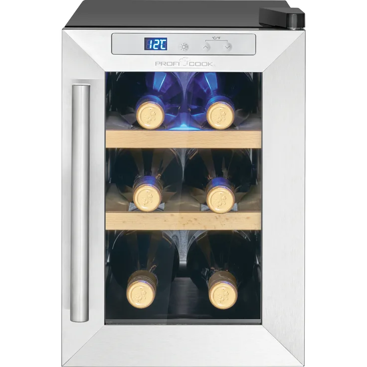 Proficook PC-WK 1231 Weinkühlschrank, Einbau, schwarz, 6 Flaschen, Energieklasse G