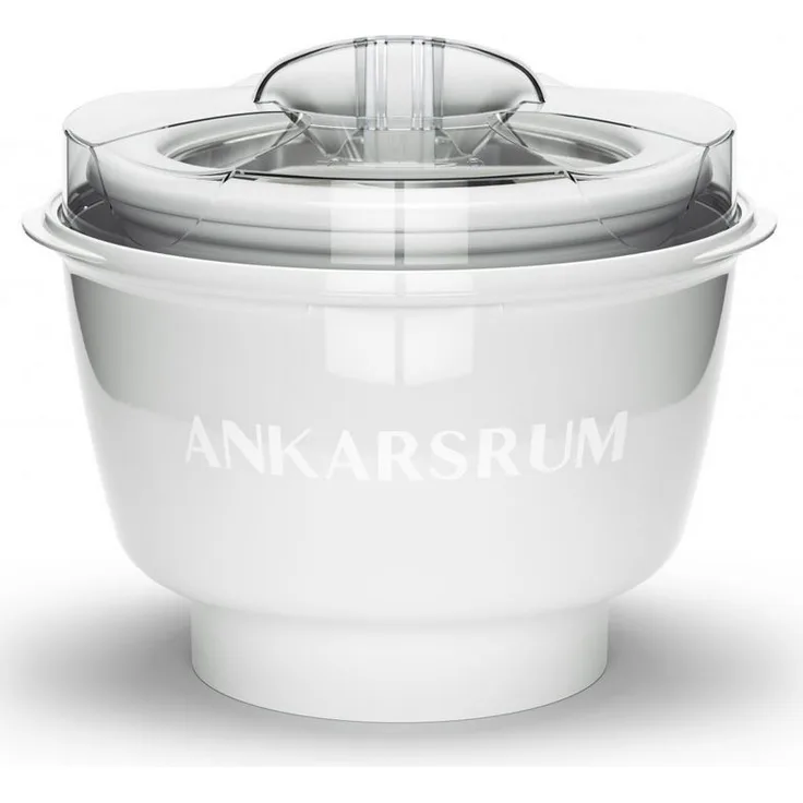 Ankarsrum Eiscreme-Aufsatz, 1,5 l (ca. 750 g fertiges Speiseeis), kompatibel mit Ankarsrum Küchenmaschine, weiß