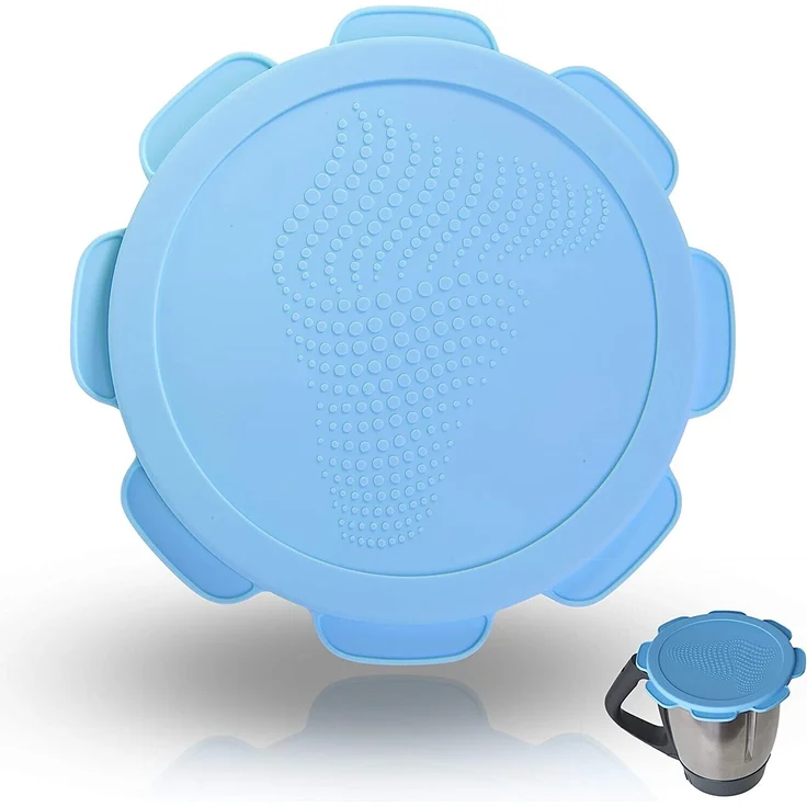 Mixcover Küchenmaschinen-Adapter mixcover Silikon Deckel wasser- & geruchsdicht für Thermomix TM5 TM6 Friend Blau