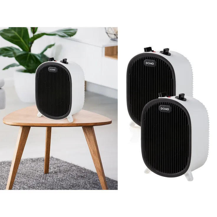 2er SET Elektro Heizlüfter Weiß 2000 Watt, 2 Heizstufen & Ventilator Funktion, Heizlüfter