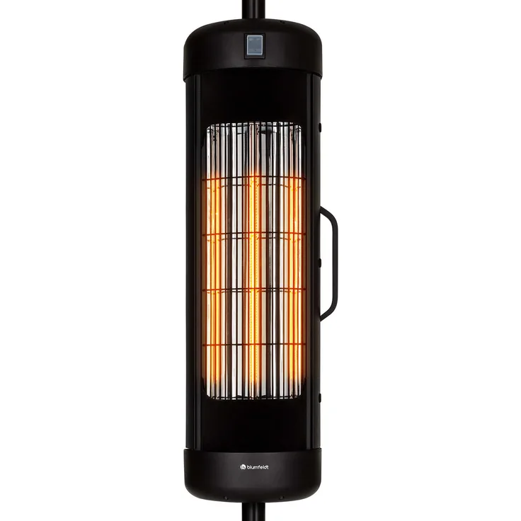 Heat Guru Turbo Heizstrahler 2000W IP54 Outdoor Installation am Sonnenschirm schwarz, Heizstrahler
