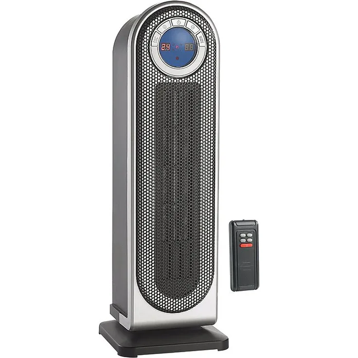 Sichler Keramikheizlüfter Haushaltsgeräte Tisch-Heizlüfter: Digitaler Keramik-Heizlüfter mit Thermostat & Oszillation, FB, 2.000 W (Design Heizlüfter), Heizlüfter
