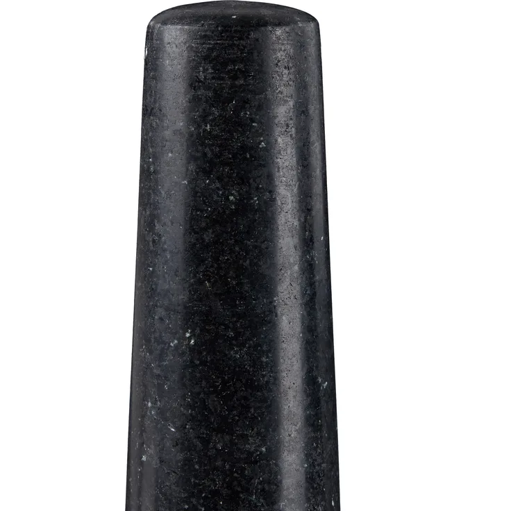 Relaxdays Mörser Granit Schwarz Höhe 12 cm