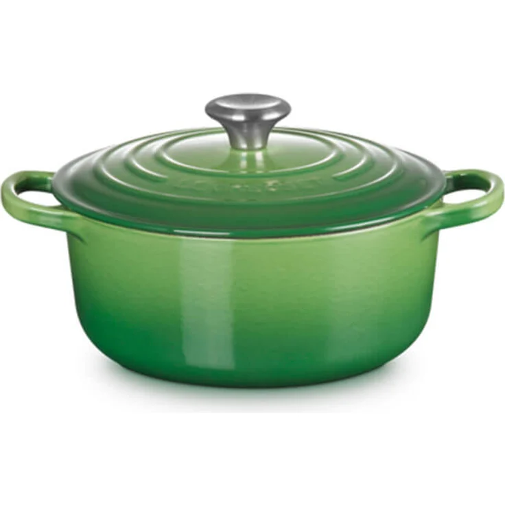 Le Creuset Signature Bräter, rund, 20 cm, bamboo green – Bild 1