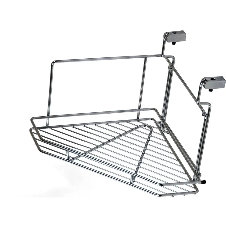 Wesco Relingsystem Eckregal Küchenreling Eckablage Chrom Gewürzbord Gewürzregal