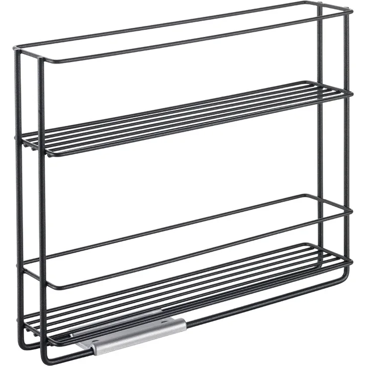 METALTEX 360850000 In & Out Lava Gewürzregal ausziehbar 6 x 28 x 22 cm TouchTherm, matt schwarz