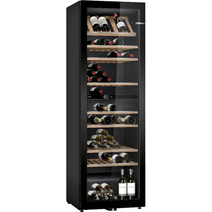 Bosch KWK36ABGA Weinkühlschrank, freistehend, schwarz, 199 Flaschen, LED, Breite 60 cm, Energieklasse G