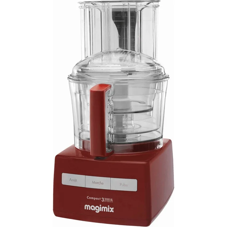 Magimix CS 3200 XL Foodprozessor, 650 Watt, inkl. Aufbewahrungsbox, Kunststoff, chrom