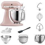 KitchenAid Artisan 5KSM185PS Küchenmaschine Sonderpaket 1, inkl. Speiseeismaschine 5KICA0WH, feather pink, Serie: 5KSM185PS
