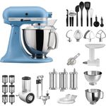 KichenAid Artisan 5KSM175PS Küchenmaschine Bestseller Paket, velvet blue, Serie: 5KSM175