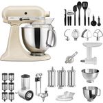 KichenAid Artisan 5KSM175PS Küchenmaschine Bestseller Paket, creme, Serie: 5KSM175