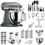 KichenAid Artisan 5KSM175PS Küchenmaschine Bestseller Paket, medaillon silber, Serie: 5KSM175