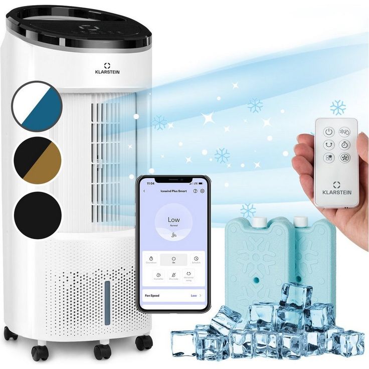 Klarstein Ventilatorkombigerät IceWind Plus Smart 4-in-1 Luftkühler Ventilator Luftbefeuchter Luftreiniger App-Steuerung, Klimagerät mobile Klimaanlage mobil Air Conditioner Air Cooler - Preisvergleich